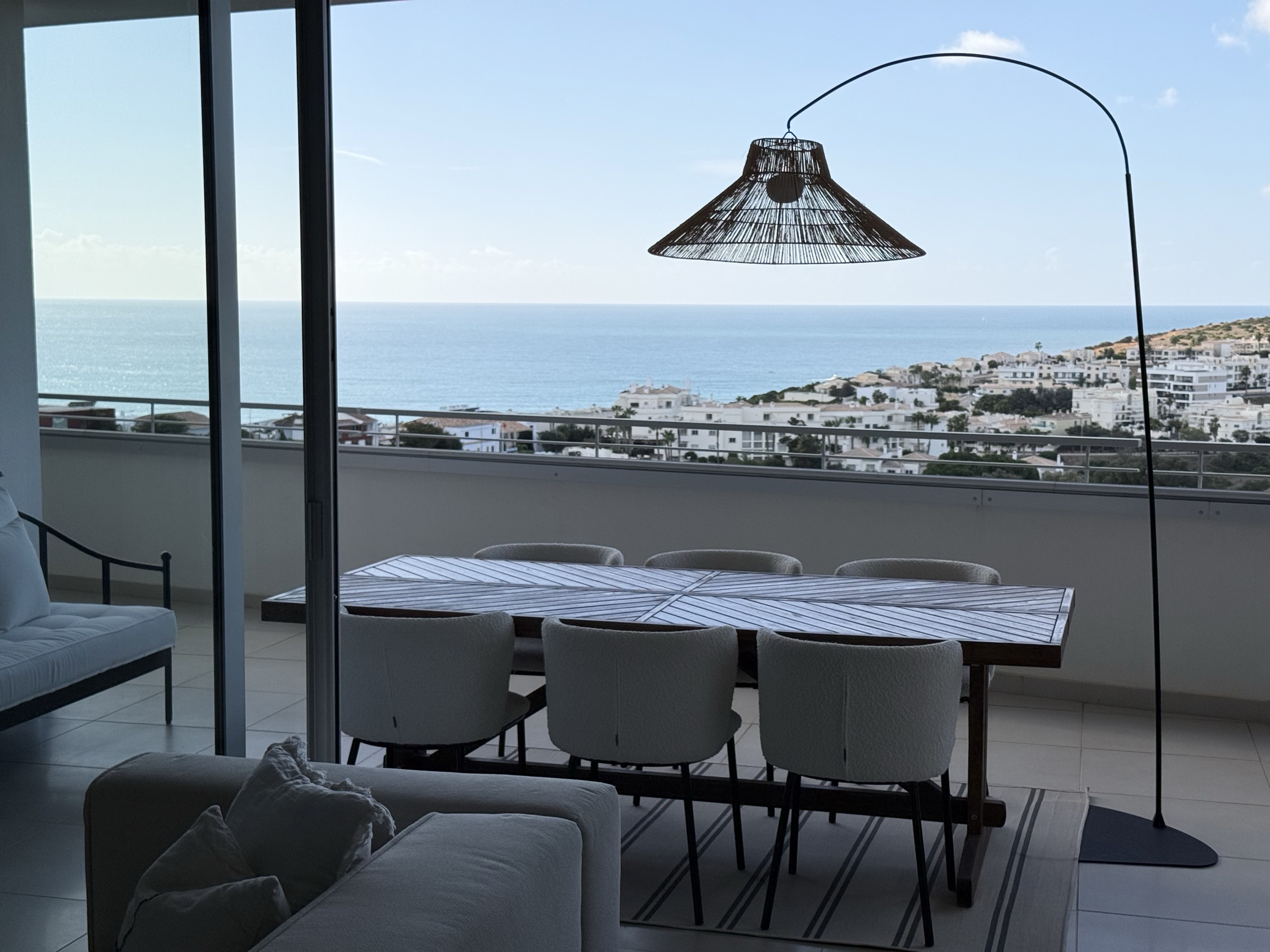 Terrace dining area facing the ocean
