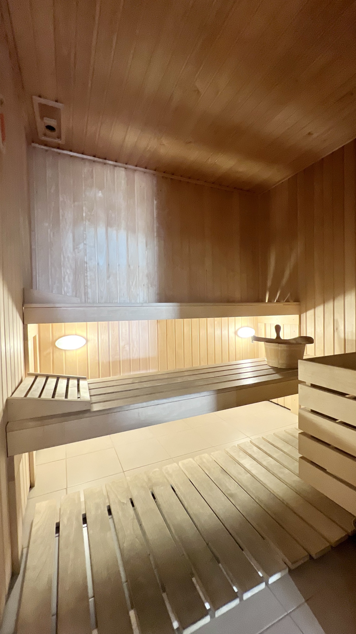 Residents' wooden sauna